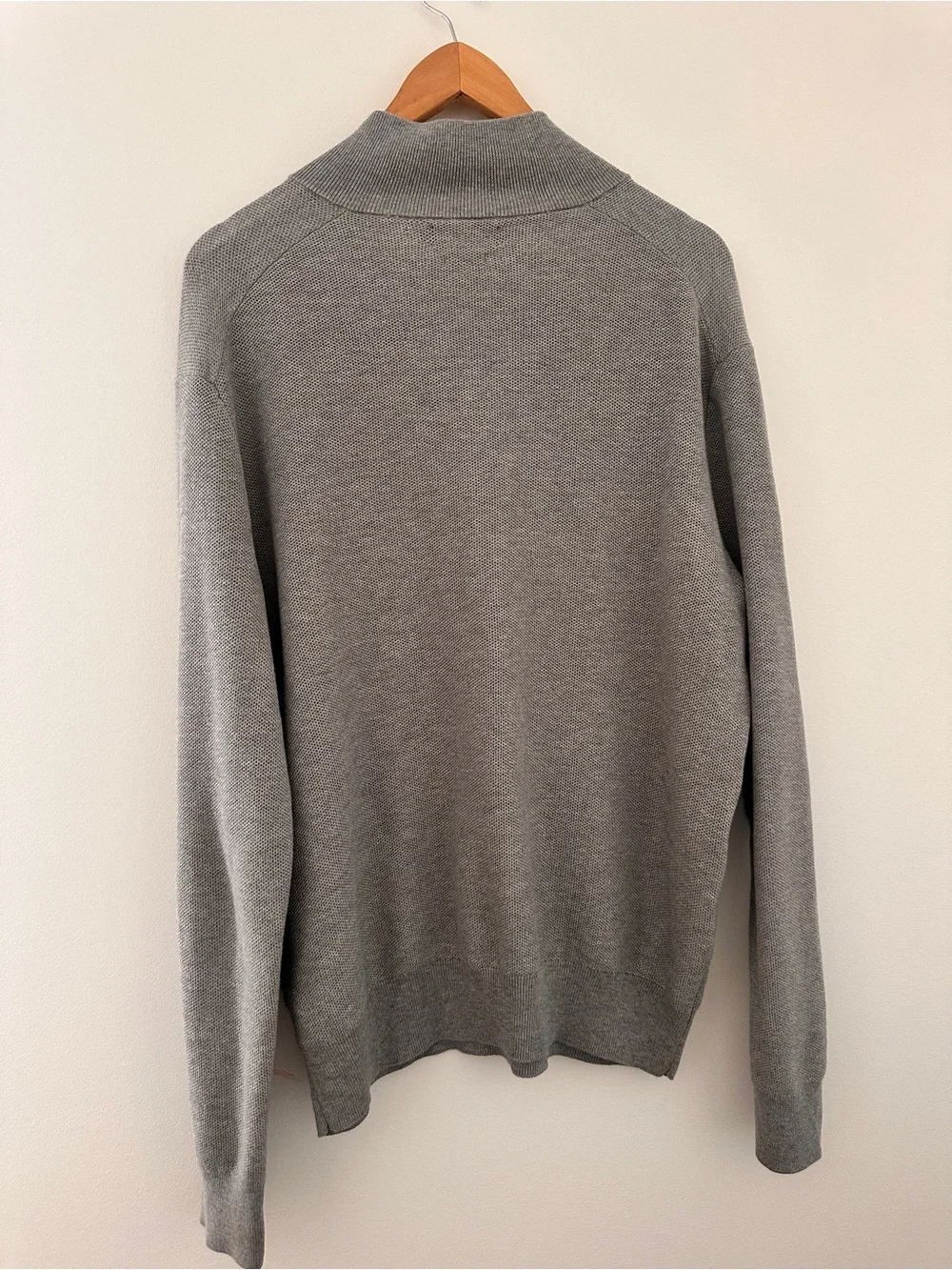 Polo Ralph Lauren Mesh-Knit Cotton Sweater Quarter-Zip size Large